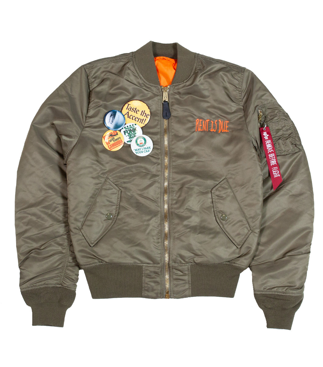 Rent Is Due MA-1 Bomber Jacket Slim Fit